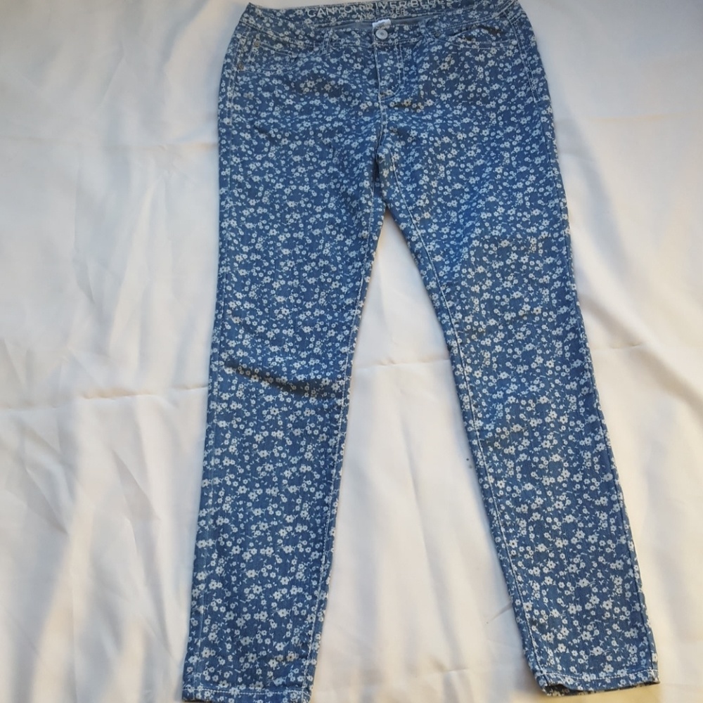 Women's floral skinny jeans